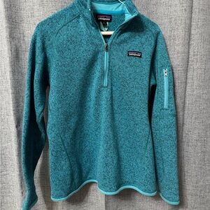 Patagonia Teal Quarter-Zip Better Sweater
